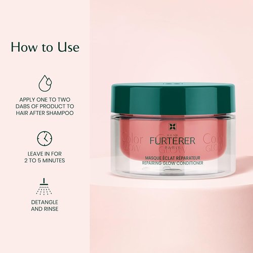 Rene Furterer Color Glow Conditioner - Repairing Formula with Amino Acids & Lemon Oil