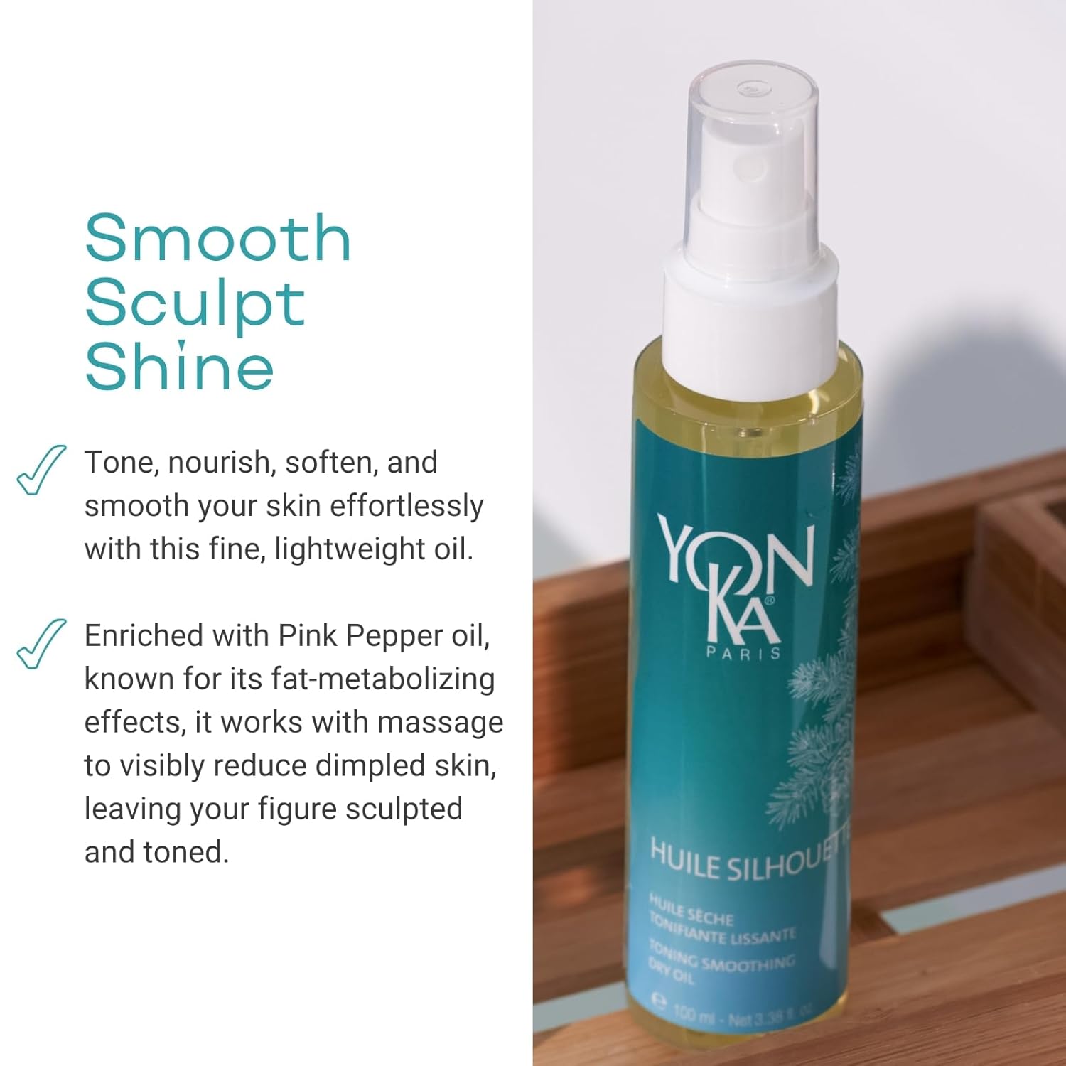 Yon-Ka Huile Silhouette - Nourishing Body Oil for Smooth, Hydrated Skin | 3.38 fl oz