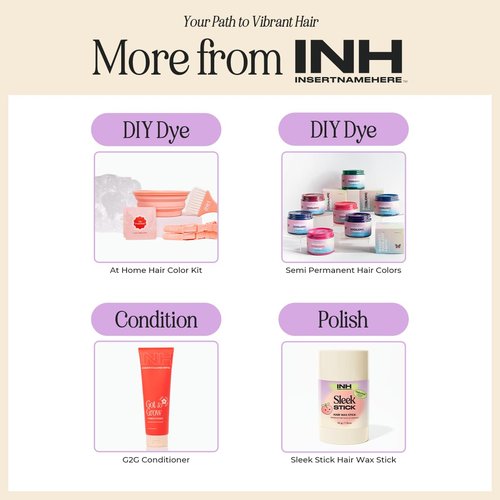 INH Semi Permanent Hair Color - Amethyst Dark Purple Hair Dye | Vegan, No Bleach, 6oz Conditioner