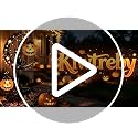 Outdoor Halloween Solar Garden Stake Light with Pumpkin & Black Cat - Style A