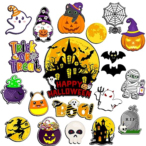 Halloween Refrigerator Magnets 20PCS - Pumpkin Ghost Witches Bats Decor - Variation of THIS listing