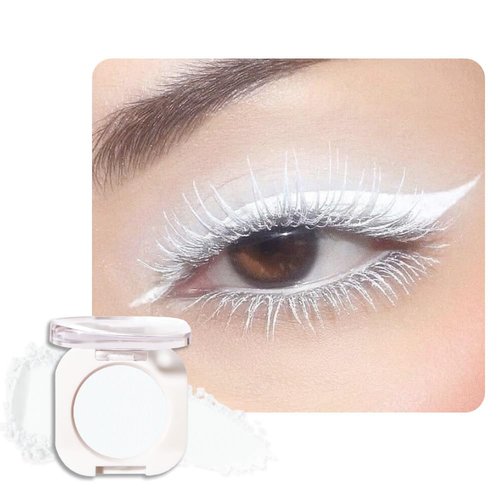Skiennix Matte White Single Eyeshadow - Neutral Cream Powder | Pigmented & Waterproof 26g