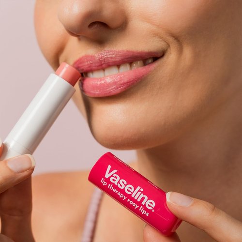 Vaseline Lip Therapy Rosy Lips 8-Pack – Moisturizing Lip Balm, Tinted, 0.16 Oz Ea
