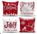 Christmas Pillow Covers Set of 4 - Festive Holiday Decor B