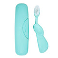 RADIUS Toothbrush Original Big Brush, BPA Free ADA Accepted - Right Hand - Mint Green Brush with Mint Green Case