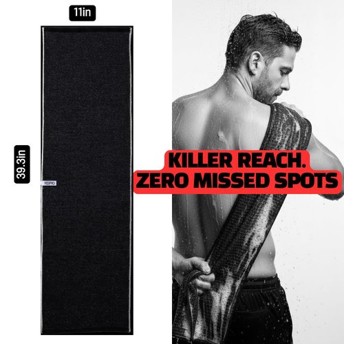 Extra Rough Exfoliating Washcloth for Shower, 40" Extra Long Back Scrubber for Men & Women, Korean Exfoliating Shower Towel, Korean Italy Towel, Dead Skin Remover, Rip-Resistant Nylon Mesh