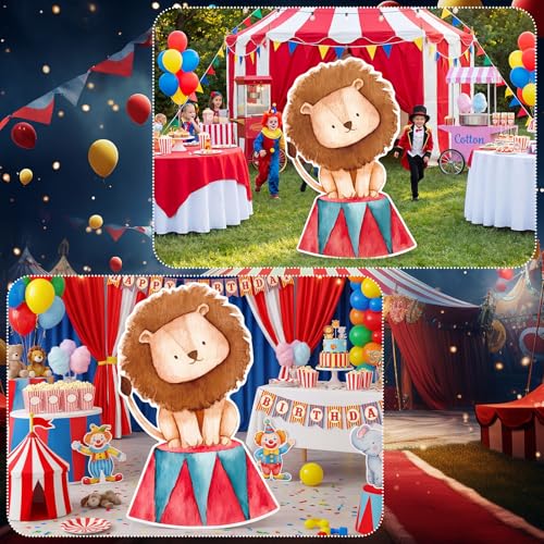 Halloween Circus Theme Party Decoration - Lion Standup Cutout, 35.4 Inch
