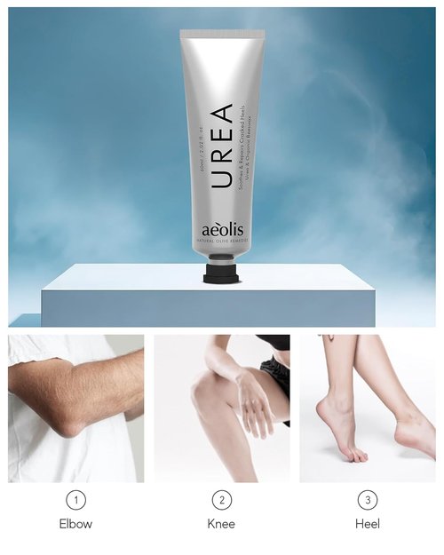 AEOLIS 10% Urea Foot Cream - Deep Moisturizing Treatment for Cracked Heels | 2.03 fl oz with Beeswax, Shea Butter & Aloe Vera