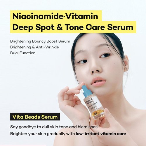 STANDARD SEOUL Brightening Bouncy Boost Serum – Radiance-Boosting K-Beauty Serum with Niacinamide, Vitamin C Blend, Lightweight Dual-Phase Glow Formula (30ml)