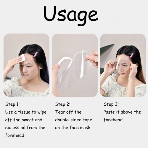 ElegGlo 50 Pcs Microblading Shower Face Shields Visors, Disposable Face Shields Masks Makeup Eye Shield for Hairspray Salon Supplies and Eyelash Extensions Eye Eyelid Surgery Aftercare