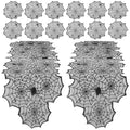 Halloween Spider Web Table Runner & Placemat Set - Black Lace Decor