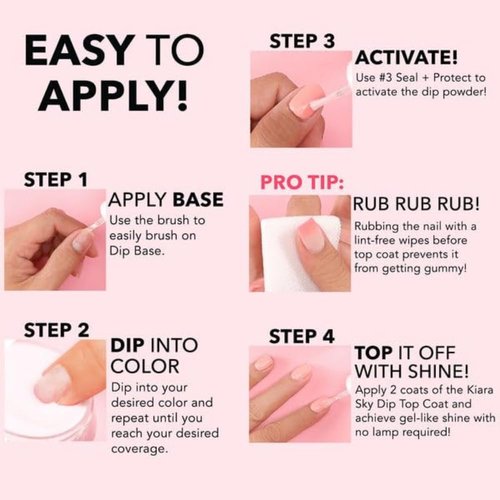 KIARA SKY Dip Top Coat - Ultra-Shiny Finish for Dip Powder Nails | No Lamp Needed | 15 ml | Cruelty-Free