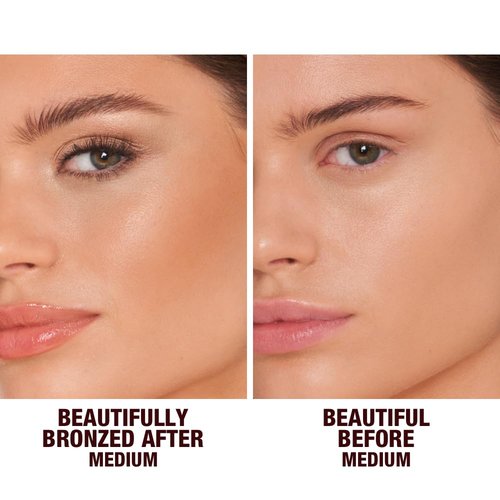 Charlotte Tilbury Beautiful Skin Bronzer - Hydrating Hyaluronic Acid & Pro Vitamin D3 for Sun-Kissed Glow | 16Hr Wear, Sweat & Humidity Proof