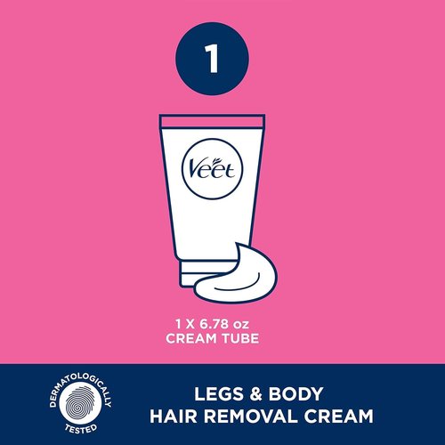 Fast Acting Gel Cream Hair Remover Veet Hair Remover Women 6.78 oz (Pack of 3)