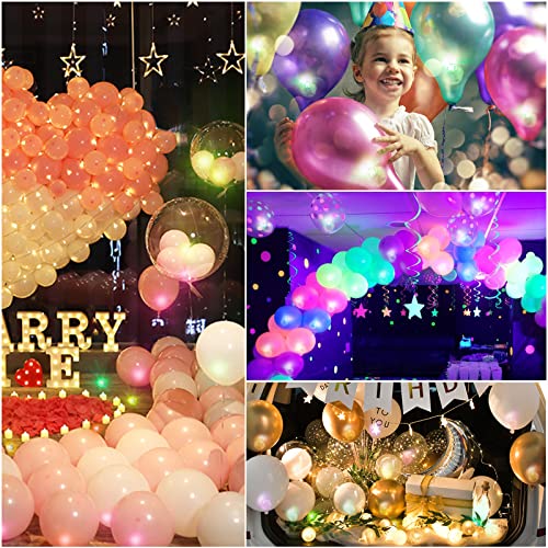 Mix-Color 200-Pack Waterproof Mini LED Balloon Lights - Battery Powered Party Decor