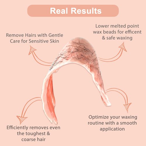 Hard Wax Beads, 2.5 lb Wax Beans for Hair Removal, Ideal for Sensitive skin, Brazilian, Bikini, Face, Eyebrows, Underarms and Full Body Waxing Bulk (Pink)