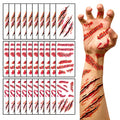 Halloween Fake Wound & Scar Tattoos - Horror Makeup Sheets with Variation Halloween Horror Scar