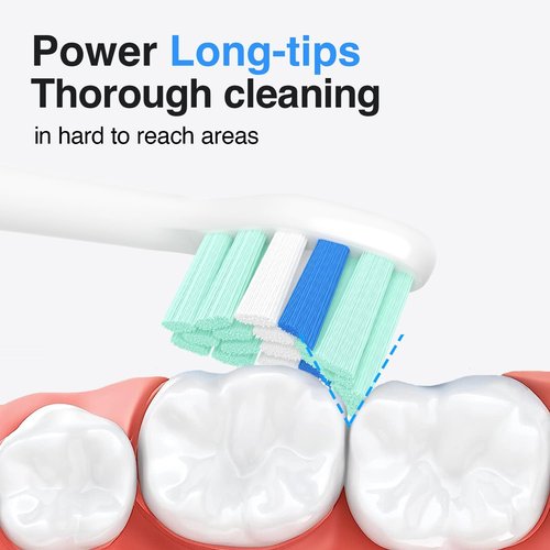 Philips Sonicare Replacement Toothbrush Heads - Compatible Electric Brush Heads | 10 Pack