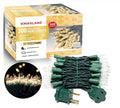 Ultra-Bright Connectable Christmas String Lights 300 LED 63.8ft Green Wire - Indoor Outdoor Holiday Decor - Variation of 150 Lights Pair