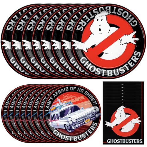 Ghostbusters Party Dinnerware Set - Serves 24 Guests, Plates & Napkins, Officially Licensed