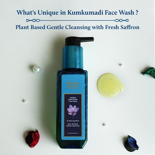 Blue Nectar Anti Aging Saffron Face Moisturiser for Women (1.7 Fl Oz) along with Kumkumadi Face wash with Saffron for Women & Men (3.38 Fl Oz)
