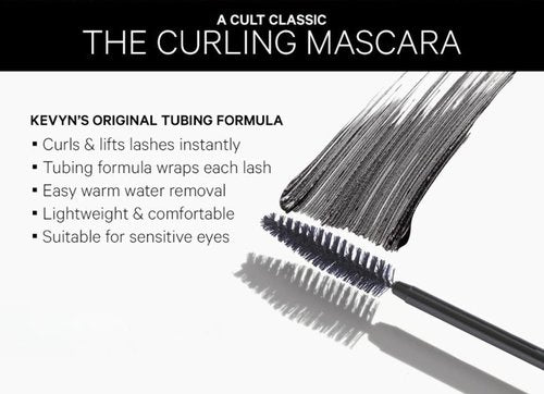 Kevyn Aucoin Curling Mascara - Black | Classic Volume Brush, Tubing Technology, Clump-Free, 0.18 Oz
