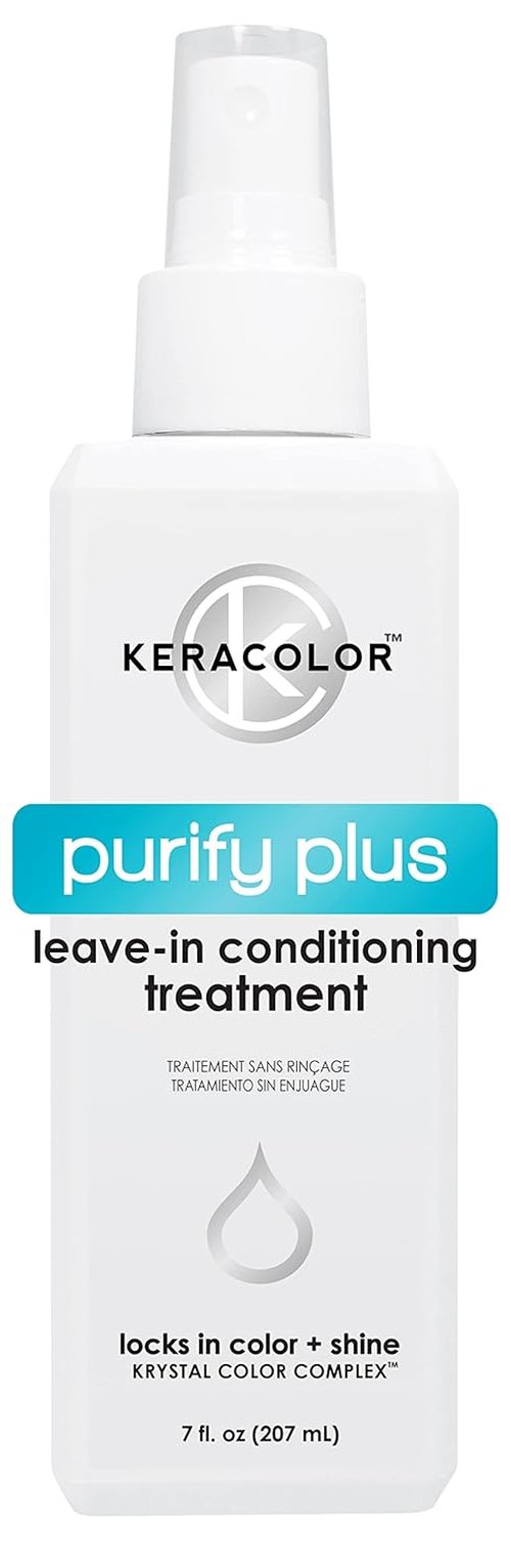 Keracolor Leave-In Conditioning Treatment - Detangles & Neutralizes Hard Minerals | Color-Safe, 7 Fl Oz