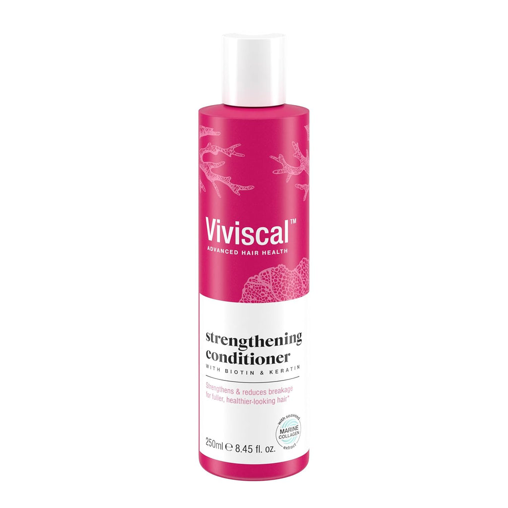 Viviscal Hair Strengthening Conditioner - Strengthens Hair & Reduces Breakage - Biotin, Keratin & Marine Extracts - 250ml (8.45 Fl Oz)