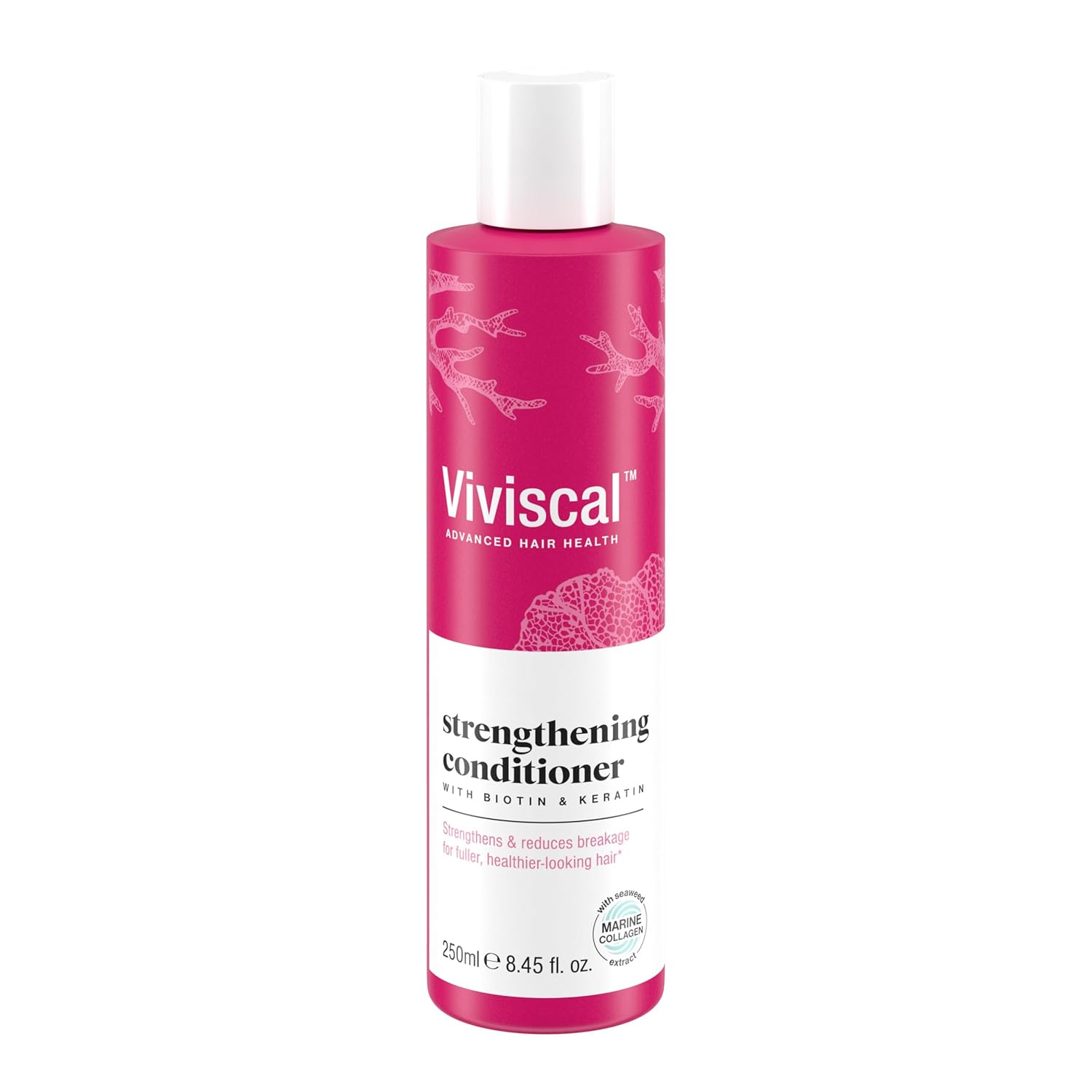 Viviscal Hair Strengthening Conditioner - Strengthens Hair & Reduces Breakage - Biotin, Keratin & Marine Extracts - 250ml (8.45 Fl Oz)