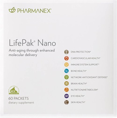 Nu Skin Pharmanex LifePak Nano - Daily Nutrient Supplement for Health & Immunity | 60 Convenient Packets