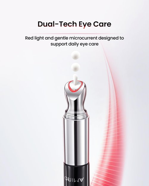 AMIRO 2 in 1 Red Light Eye Cream - Microcurrent Massager & PDRN Peptide Treatment for Puffy Eyes | 1.06 oz