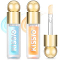 KISSIO Plumping Lip Gloss - Moisturizing Lip Plumper with Ginger, Peppermint & Jojoba Oil | Clear, 10 ml