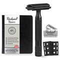 Rockwell Razors 6S Adjustable Black Stainless Steel Safety Razor - Custom Shaves With 6 Settings & 5 Recyclable Blades
