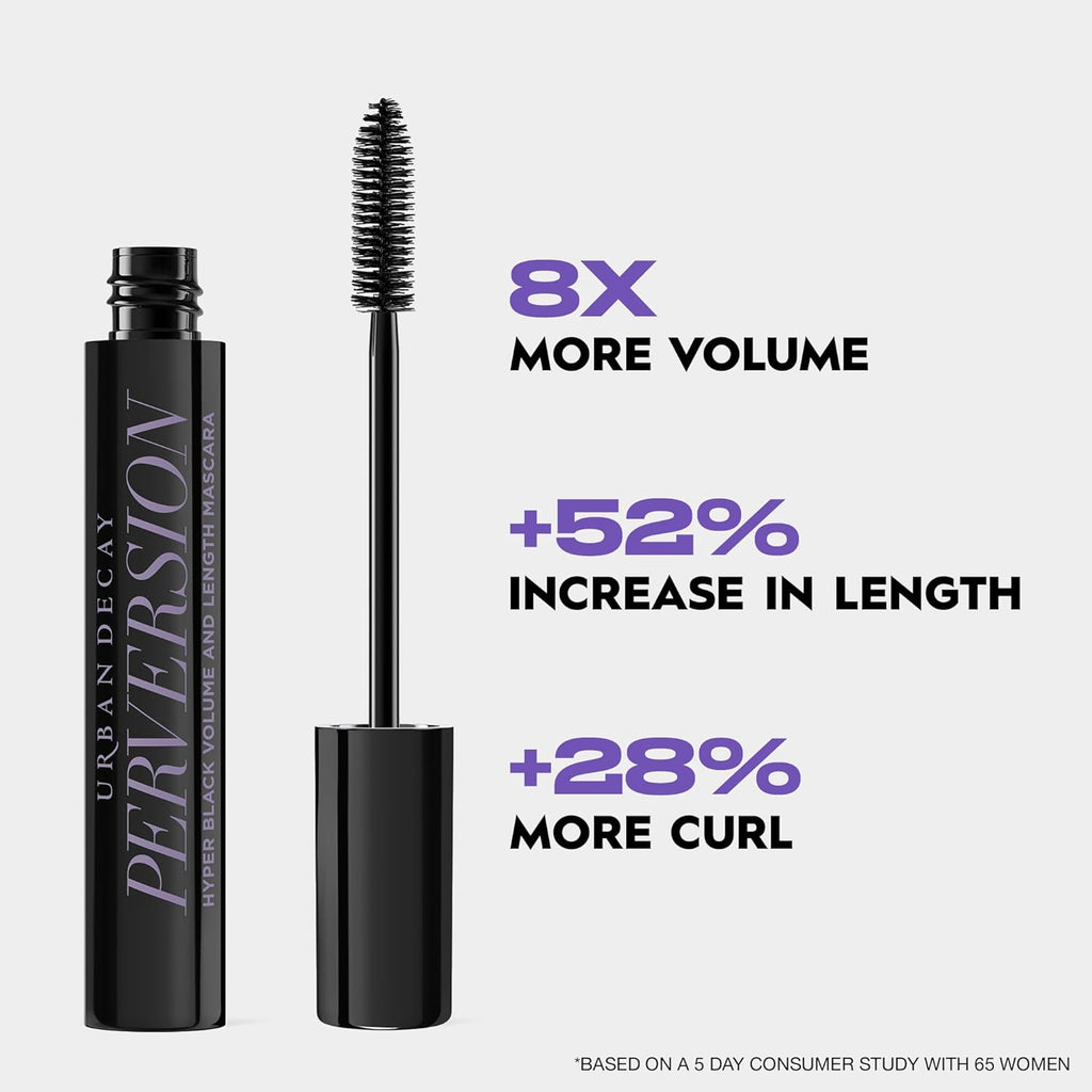 Urban Decay Perversion Mascara - Black Volumizing & Lengthening Formula, Smudge-Resistant, 16HR Wear