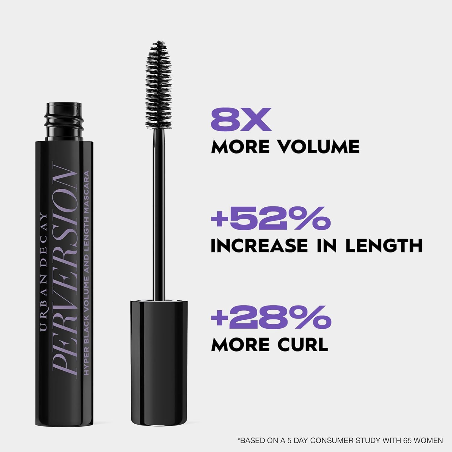 Urban Decay Perversion Mascara - Black Volumizing & Lengthening Formula, Smudge-Resistant, 16HR Wear