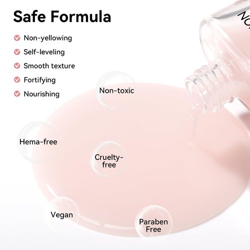 Nailshion Ridge Filler Base Coat 3-in-1 Nail Strengthener Growth for Damaged Uneven Nails & Ridges, Nourish VE & Protein-Fortifying Leveling Base for Smooth, Flawless Polish | Vegan Cruelty Free