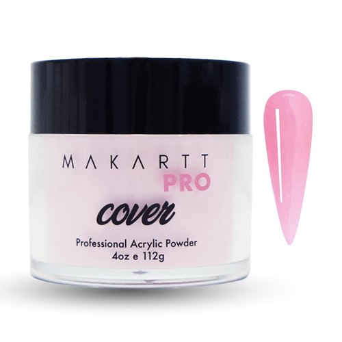 MakarttPro Acrylic Powder - 4oz Nail Cover for Extensions | Professional Quality in Cherry Mist