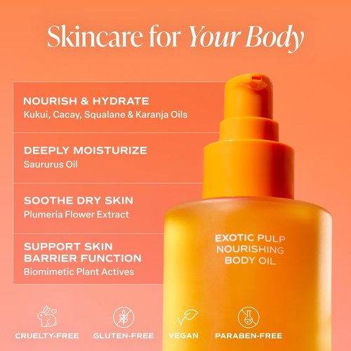 Saltair Body Oil - Silky Hydrating Dry Oil for Men & Women | Non-Greasy, 4oz with Exotic Pulp Scent