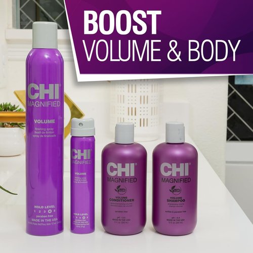 CHI Magnified Volume Hair Spray - Boosts Volume & Adds Shine | 12 Oz for Maximum Fullness