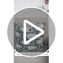 22x22 Black Cotton Throw Pillow Cover - Handmade Block Print Cushion Case for Sofa Bed
