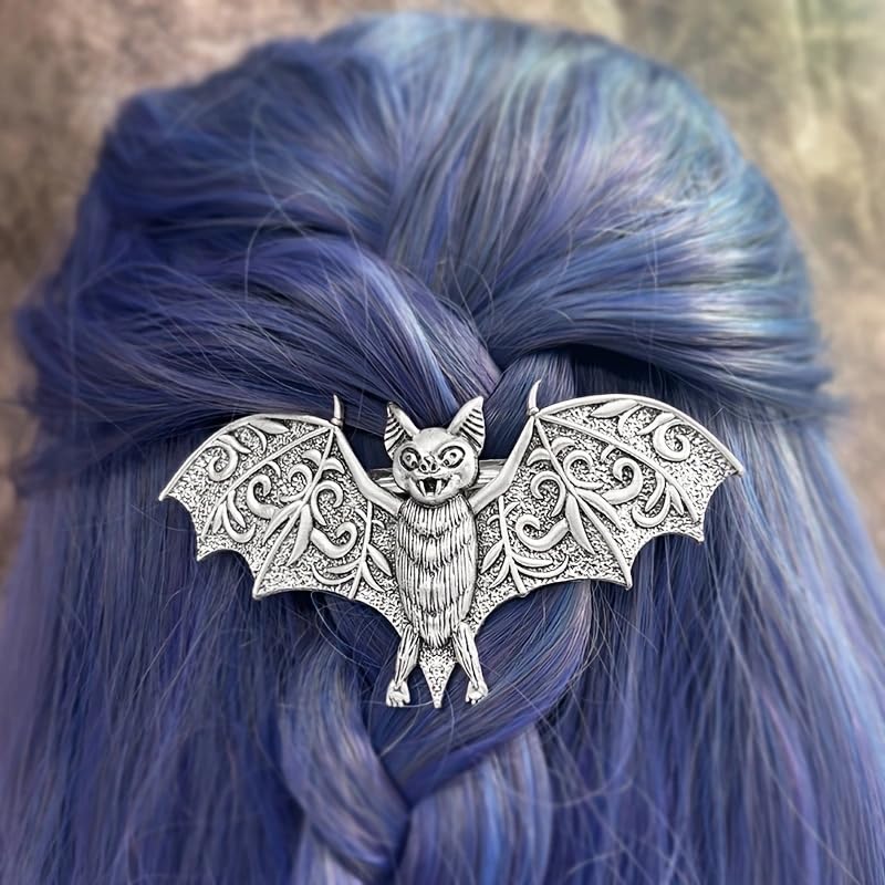 Gothic Bat Hair Clips Set - Halloween Spooky Goth Hair Accessories Design-4