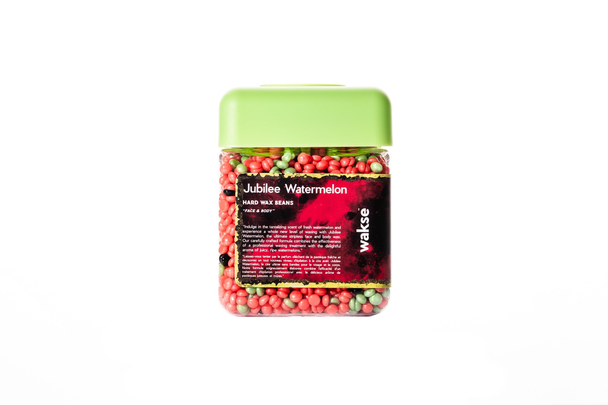walse Watermelon Jubilee Hard Wax Beans, For Face and Body Hair Removal, 12.8oz, Watermelon Scented