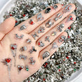 Halloween Nail Charms Set 20Pcs Gothic 3D Metal Spider Bat Skull Moon Gems Variation of THIS listing