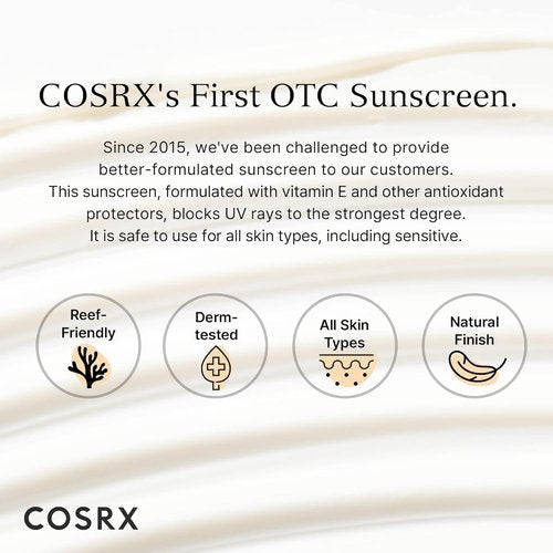 COSRX Vitamin E Vitalizing Face Sunscreen SPF 50, 1.69 fl oz, SPF Moisturizer, Lightweight under Makeup, Travel Essentials, Summer Essentials, Korean Skin Care, Korean Sunscreen for Face