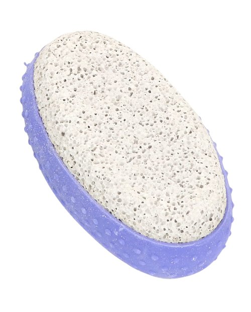 Iconikal Pumice Exfoliating Stone with Rubber Grip, 6-Pack (Purple)