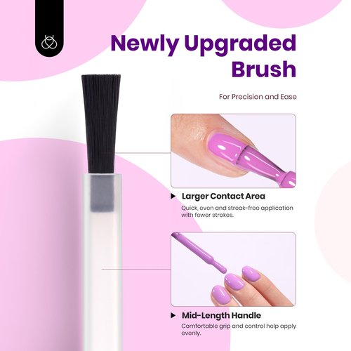 Beetles Pastel Gel Polish - Fairy Tale Dream 6 Colors Hema-Free Gel Polish Set, 15ML Pastel Yellow Pink Blue Purple Nail Colors, with Colorful Bottle Soak off Uv Led Lamp Nails