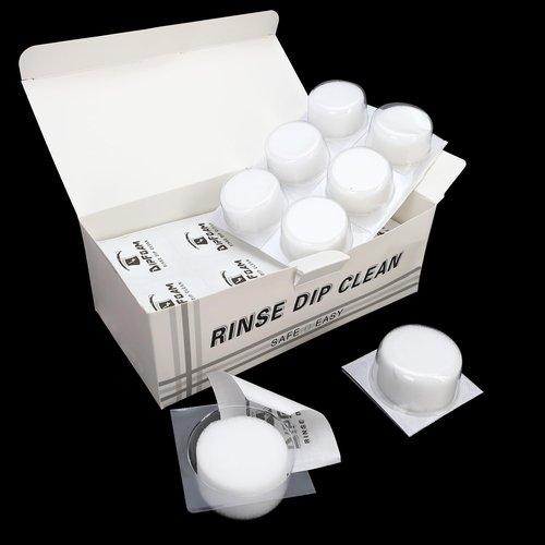 24PCS Tattoo Rinse Cups, Disposable Dip Foam Needle Cleaner Washer Caps to Clean Professional Cartridge Needle and Tip, Cleaning Tattoos Dip Cup Box Supplies