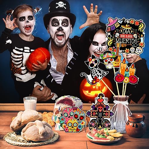 Day of the Dead Table Centerpieces Set of 24 for Mexican Themed Parties
