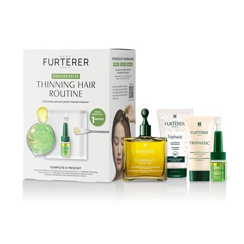 Rene Furterer Triphasic Serum for Hormonal Thinning Hair - Drug-Free Leave-In Treatment | 30-Day Supply