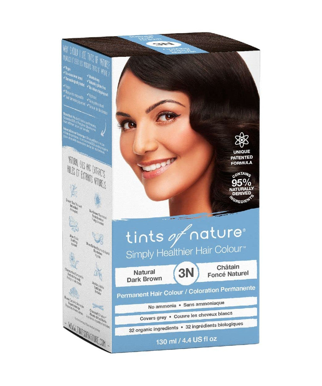 Tints of Nature 3N Natural Dark Brown Hair Dye - Nourishing, Ammonia-Free Formula, 4.4 fl oz